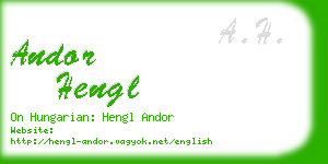 andor hengl business card